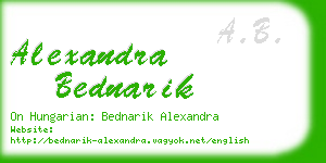 alexandra bednarik business card